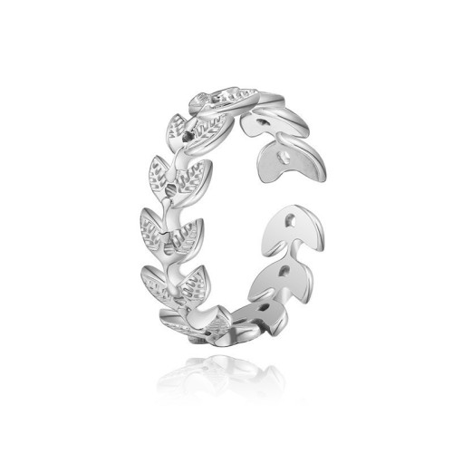 Vintage Leaves STAINLESS STEEL OPEN RINGS / Bague vintage en acier inoxydable