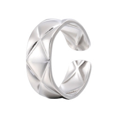 Personality Rhombus Stainless Steel Open Adjustable ring / Bague réglable en acier inoxydable