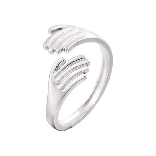 Innovative Hug Hands Stainless Steel Adjustable Opening ring / Bague réglable en acier inoxydable