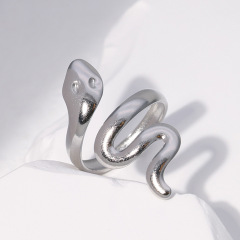 Fashionable Stainless Steel opening Adjustable Polishing Snake ring / Bague réglable en acier inoxydable