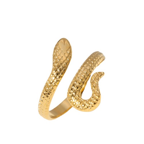 Simple Snake Shape Design Stainless Steel Opening Ring / Bague ouverte en acier inoxydable