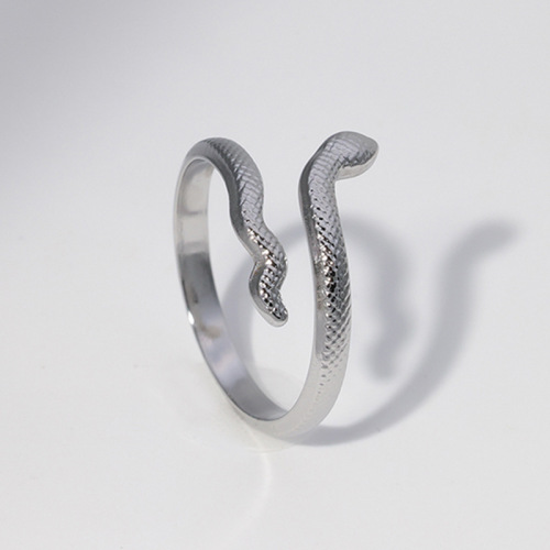 Personality Stainless Steel Adjustable Wrapped Snake Ring / Bague réglable en acier inoxydable