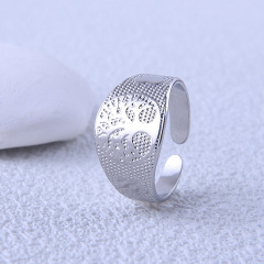 Trendy Tree Design Stainless Steel Opening Ring / Bague ouverte en acier inoxydable