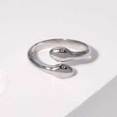 316l Stainless Steel Jewelry China Double Snake Bypass Ring