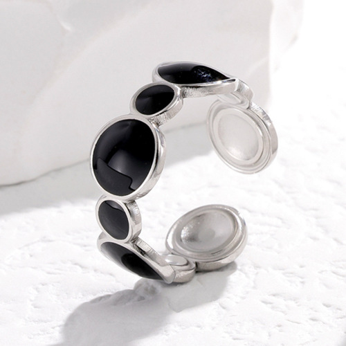 PVD Stainless Steel Jewelry Circle Style Open Ring