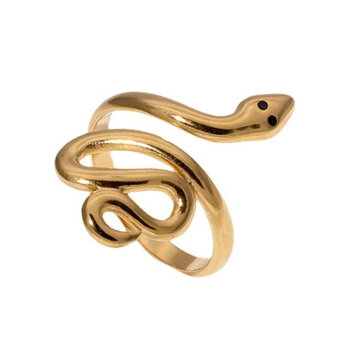 Wholesale Stainless Steel Jewelry Factory Direct Adjustable Snake Wrap Rings for Women