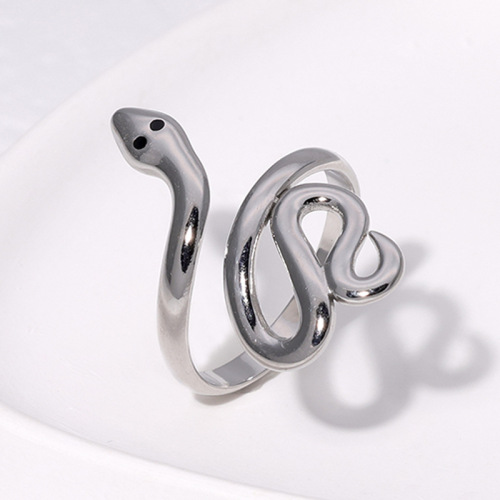 Wholesale Stainless Steel Jewelry Factory Direct Adjustable Snake Wrap Rings for Women