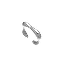PVD Stainless Steel Jewelry Simple Style Open Ring
