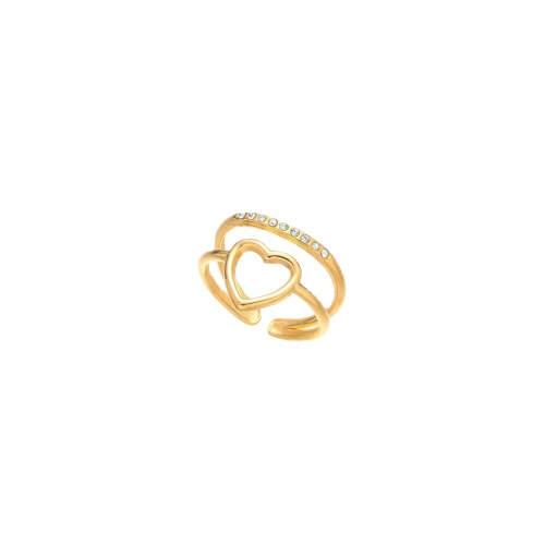 Stainless Steel 316L Jewelry Loving Heart Infinity Open Ring
