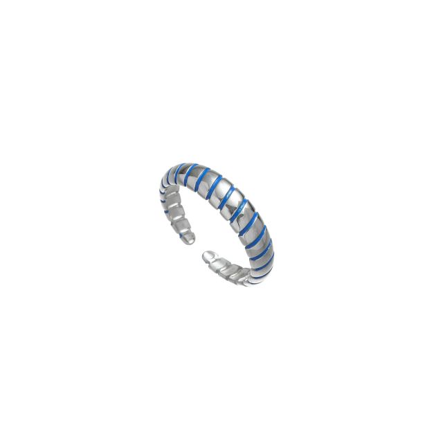 PVD Stainless Steel Jewelry Wrapped Open Ring