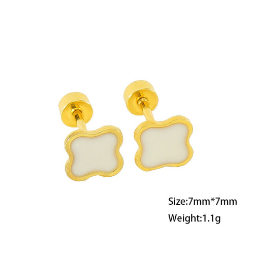 JY1362   18K Gold Plated Staineles Steel Enamel Color  Earrings
