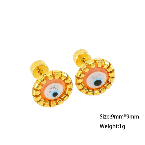 JY1357   18K Gold 316L Stainless Steel Colors Zircon Stud Earrings