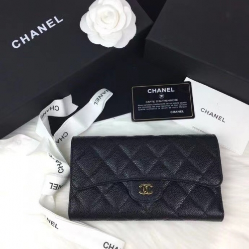 Italy leather boutique grade Chanel long wallet 