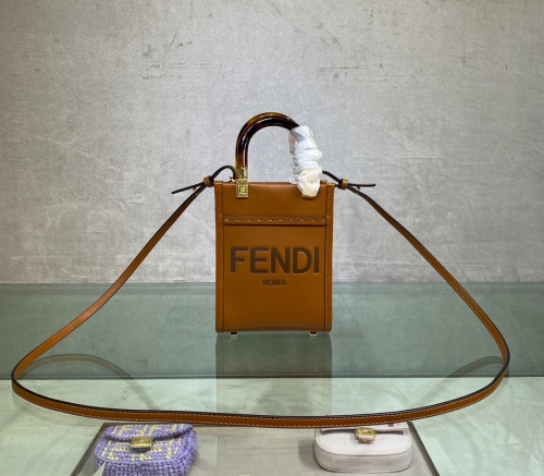 Import leather boutique grade Fendi mini tote 
