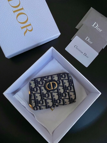 Top grade Dior saddle zip card holder