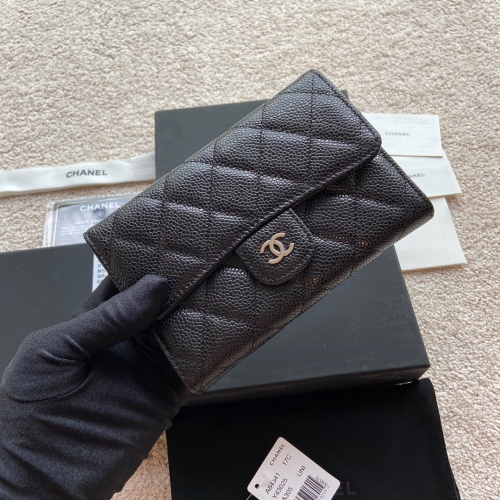 Boutique grade Import Chanel medium wallet (caviar)