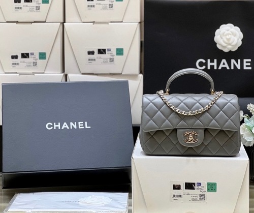 Top grade (cc) chanel top handle mini 