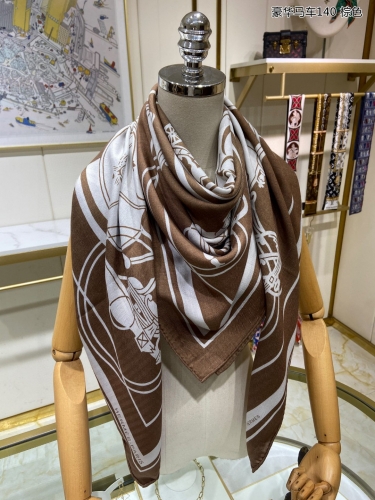 Top grade Hermes cashmere square scarf