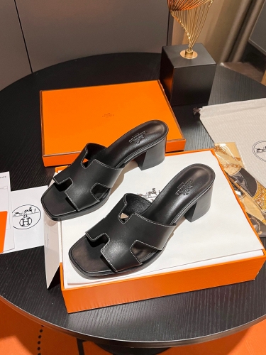 Hermes high heel slippers