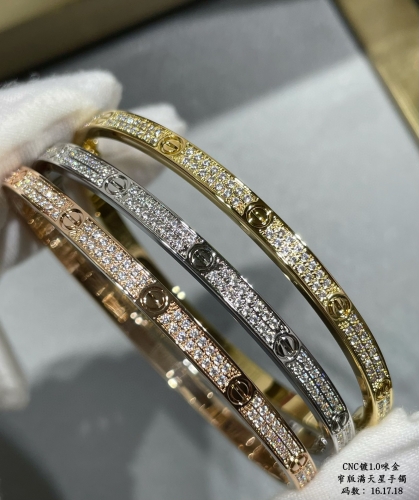 Cartier thin bangle ( full diamond)