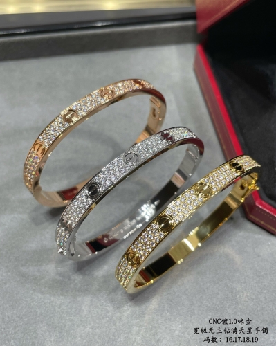 Cartier thick bangle ( full diamond)