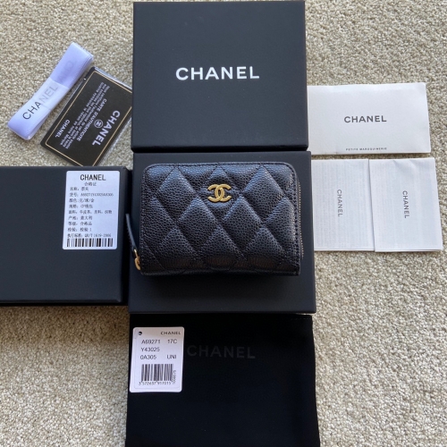 Italy leather boutique grade Chanel card holder