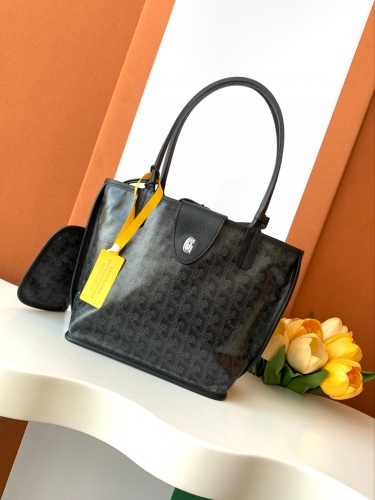 Top grade Goyard Jet black mini Anjou tote bag