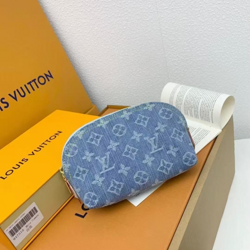 Normal grade(1:1)Lv denim makeup pouch