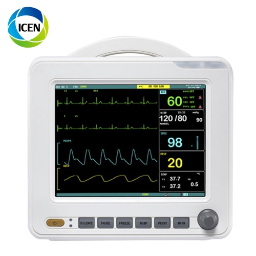 IN-80 8 Inch Touch Screen Nibp Spo2 Patient Monitor System