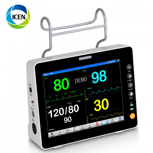 IN-C004-1 Portable 8 inch ECG Color TFT LCD Screen Patient Monitor