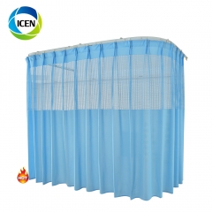 IN-R117 Waterproof Durable Non-woven Medical Disposable partition ICU hospital blackout bedroom cubical curtain with hooks