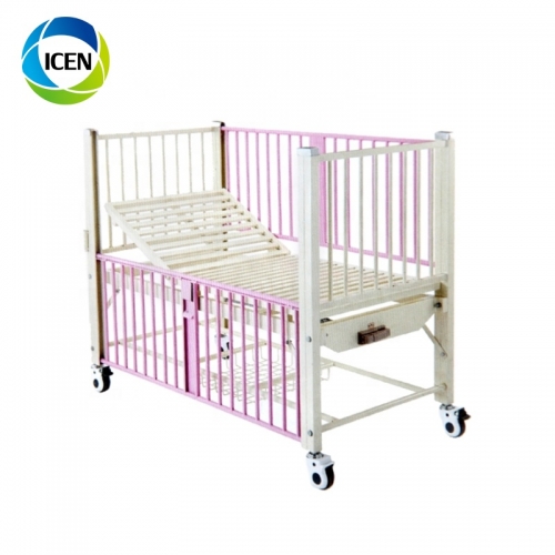 IN-622 Medical Child Bed Manual Single Crank Home Dimensions Pediatric Bed Hospital Children Bed