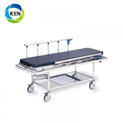 IN-673D High Quality Stainless Steel Patient Transfer Emergency Ambulance Stretcher Cart Trolley
