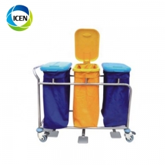 IN-681 Hot Selling Smoothly Move Medical Trolley Cart Hospital Used Stainless Steel Cart