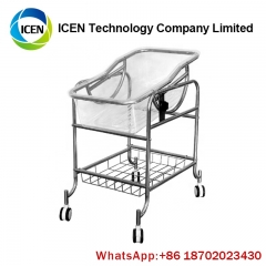 IN-605 Used Hospital Luxury Adjustable Baby Bed Baby Cart New Born Baby Bed With Big Storage