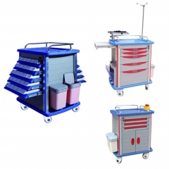 IN-696 hospital medical emergency crash emergency cart medicine trolley price