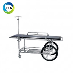 IN-182 Hospital Manual Crank Lifting Patient Transport Emergency Stretcher Trolley Bed