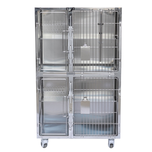 IN-V006 Combined Type Stainless Steel Display Cage Vet Cage Pet Carrier Animal Cage for Vet Clinic
