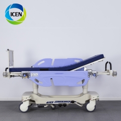 IN-R800A medical manual icu patient transfer adjustable aluminum trolley stretcher