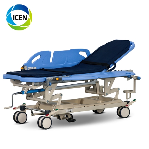 IN-R800B guangzhou aluminum alloy manual patient transfer vehicle stretcher cart