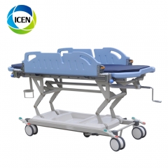 IN-R800B guangzhou aluminum alloy manual patient transfer vehicle stretcher cart