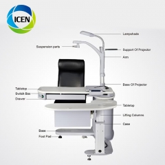 IN-V980G opthalmic table and chair complete ophthalmic refraction units price