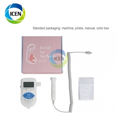 IN-FD100 hospital new model ultrasound baby heartbeat pocket recargable fetal doppler monitor