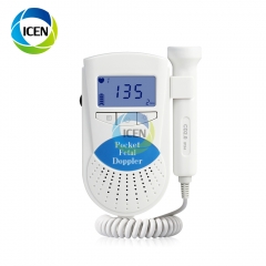 IN-FD100 hospital new model ultrasound baby heartbeat pocket recargable fetal doppler monitor