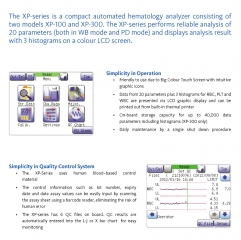 XP-100 Sysmex Fully Automatic Blood Analyzer Test Equipment For Medical