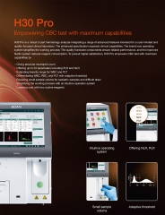 H30pro Ec-throughput Testing Capabilities Wbc 3-part Blood Cell Counters Automated Hematology Analyzer Edan H30 Pro