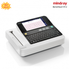 Mindray BeneHeart R12 Ecg/ekg Machine With Interpretation 12 Leads Digital 3 Channel Electrocardiograph