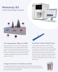 Rayto Hemaray 83 Ce Certification Blood Cell Counter Mini 5 Part Auto Hematology Analyzer With 10.4 Inch Touch Screen For Sale