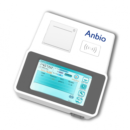 Anbio AF-100 Clinic Use Hand-carry Palm Fluorescence Immunoassay Analyzer And Reagents Electric Ce 7 Inch Color Lcd Touch Screen