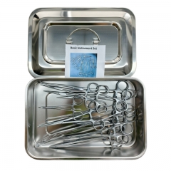 IN-B Comprehensive Basic Surgery Instruments Set Durable Metal Tools for Hospital and Clinic Use